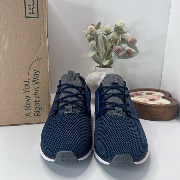 Kuru Atom Walking Comfort Sneaker Indigo/White/Basalt Men 10 Wide NWB main image 4